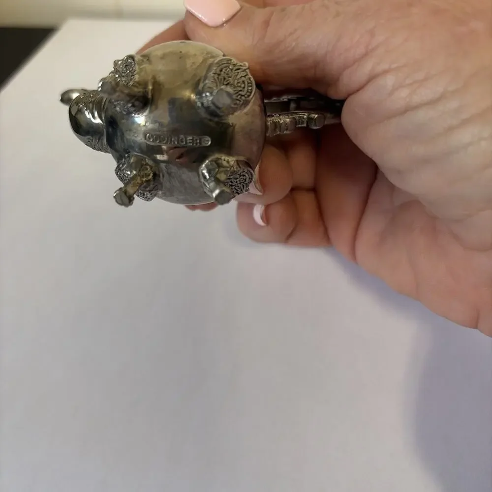 Vintage Godinger Miniature Tea Pot Silver Gallery Plated Salt & Pepper Shakers - Picture 8 of 10